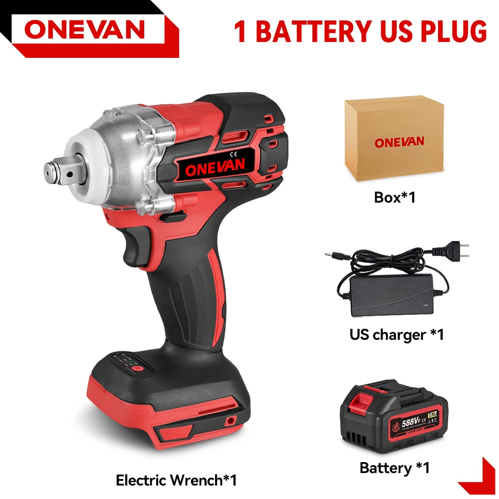 Onevan 520Nm Brushless Electric Impact Wrench with Dual Gears - Smarsty