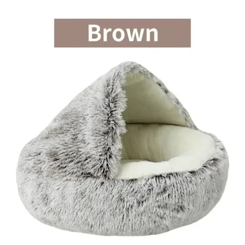 Cozy Plush Cat Bed for Warm Comfortable Sleep - Smarsty