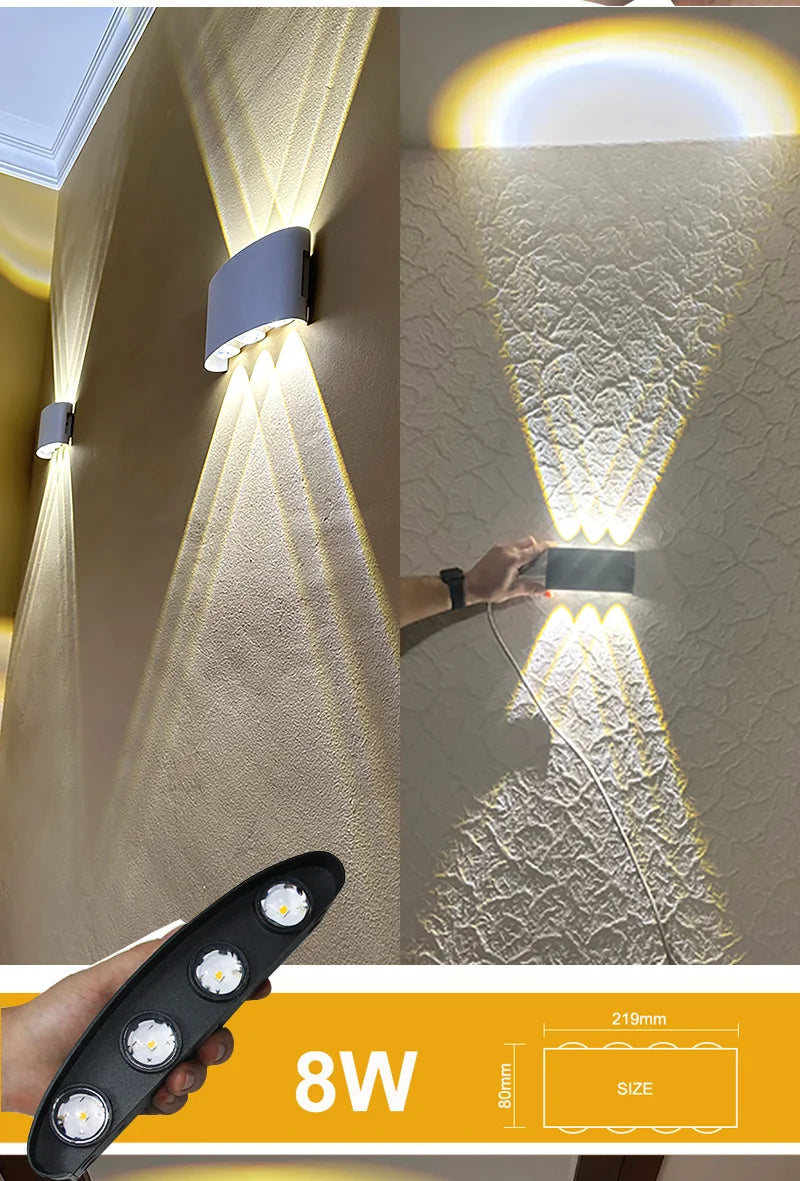 Waterproof Aluminum LED Wall Lamp for Indoor and Outdoor Use - Smarsty