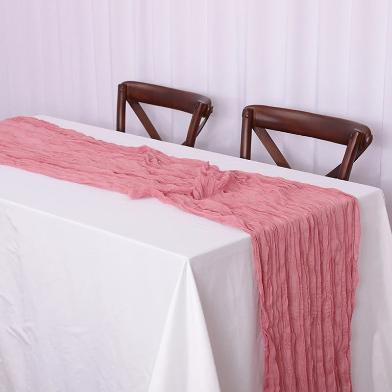 Wrinkle Gauze Table Runner for Elegant Dining Decor - Smarsty