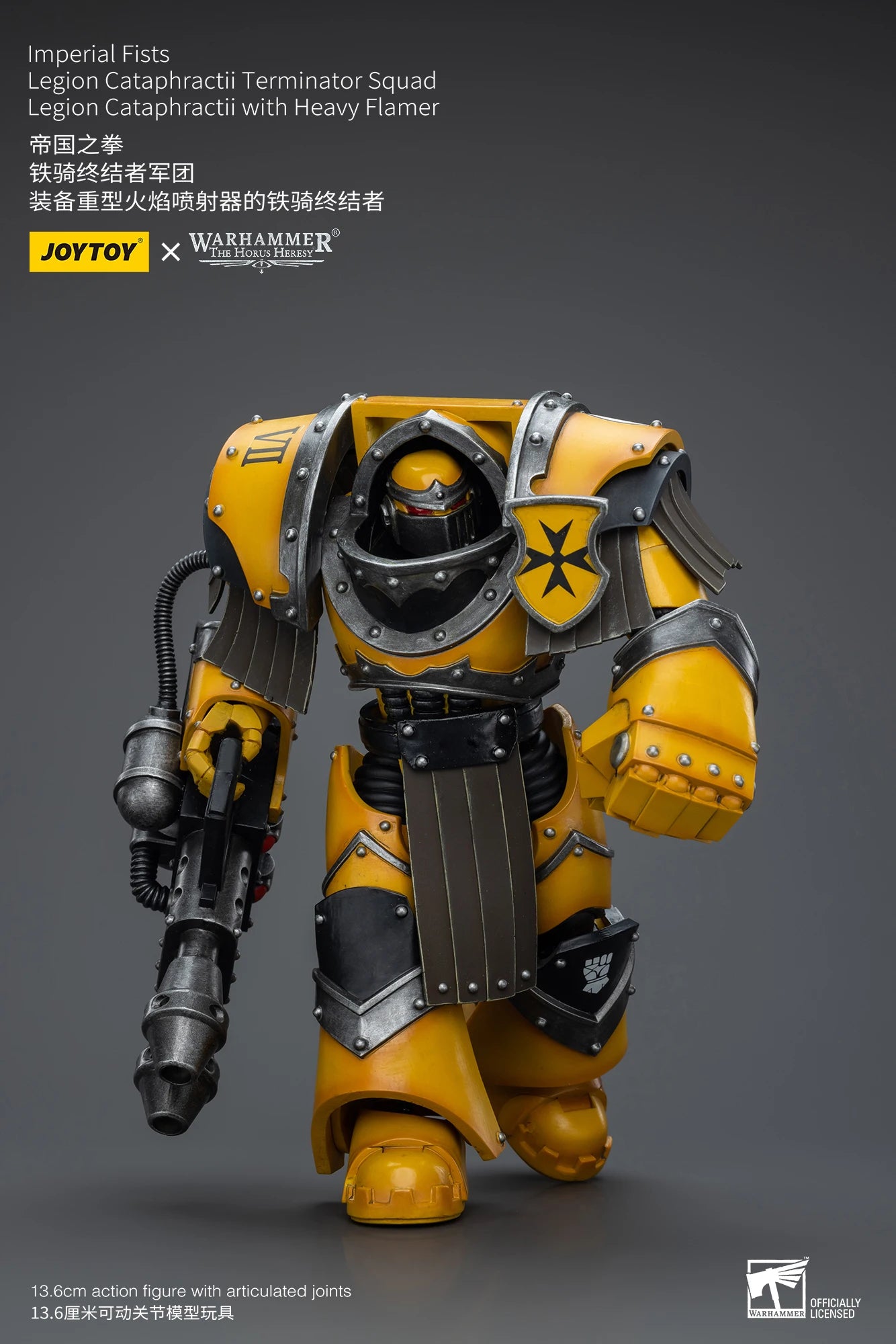 JOYTOY Warhammer 40k 1/18 Action Figures Anime 13.6cm Imperial Fists Legion Cataphractii Terminator Squad Collection Model Toys