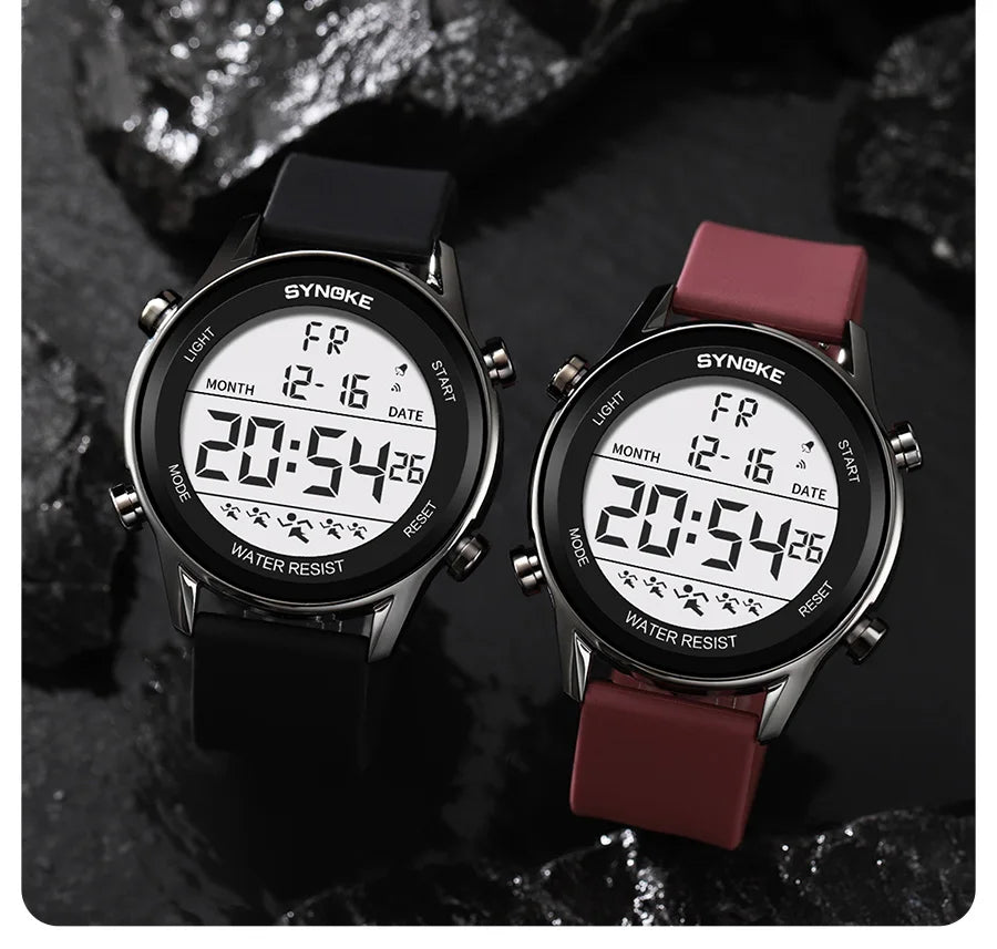 SYNOKE Men's Waterproof LED Digital Sports Watch - Smarsty