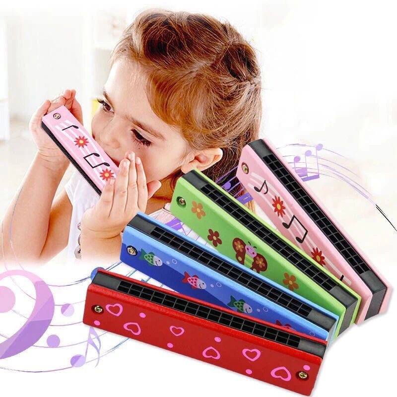 Children Wooden Harmonica Musical Instrument Toys Music Teaching Aids Puzzle Early Education Kindergarten Beginners TMZ - Smarsty