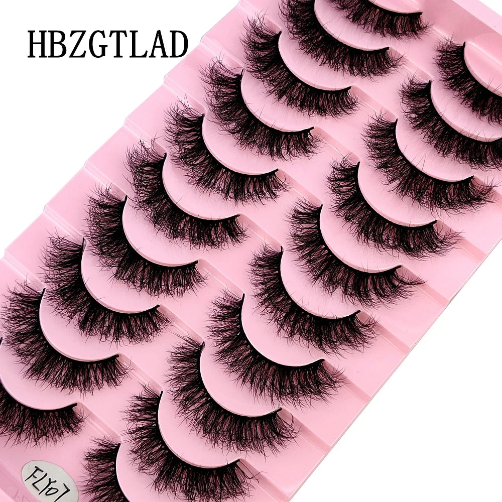 10 Pairs Handmade Faux Mink Eyelashes for Natural Look - Smarsty