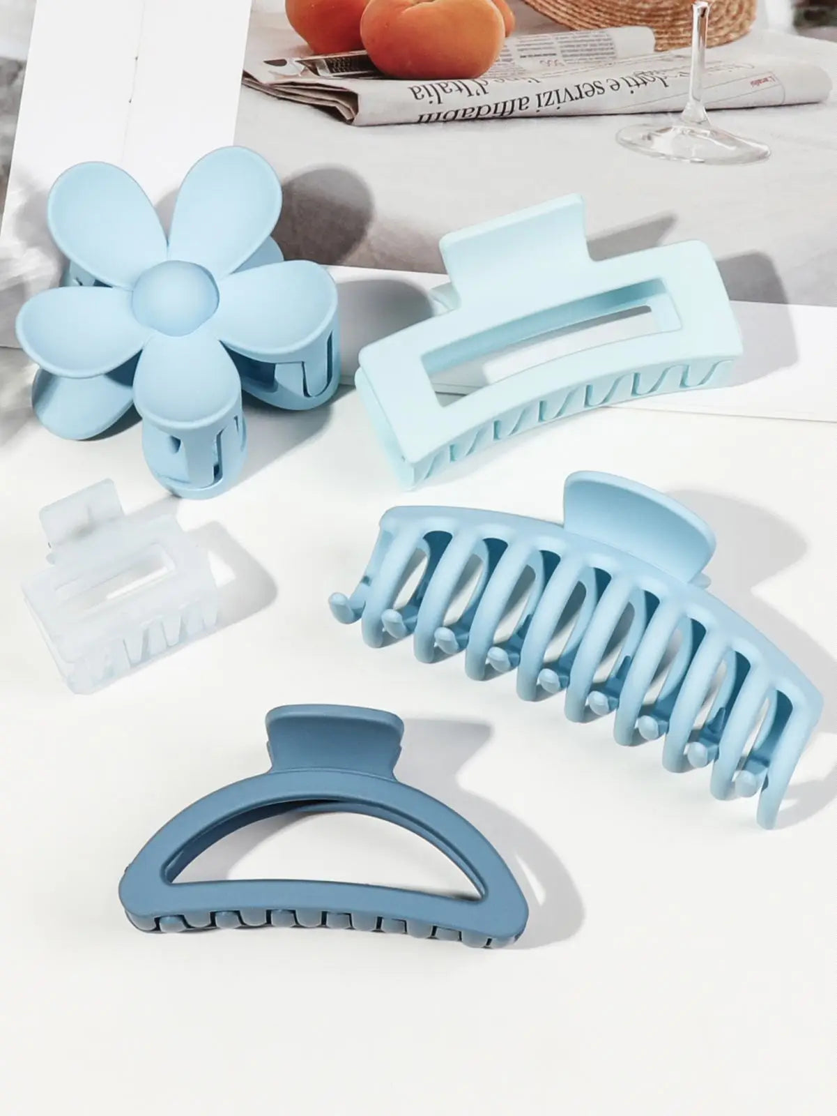 Mixed Color Hair Claw Clips Strong Hold For Curly Hair - Smarsty