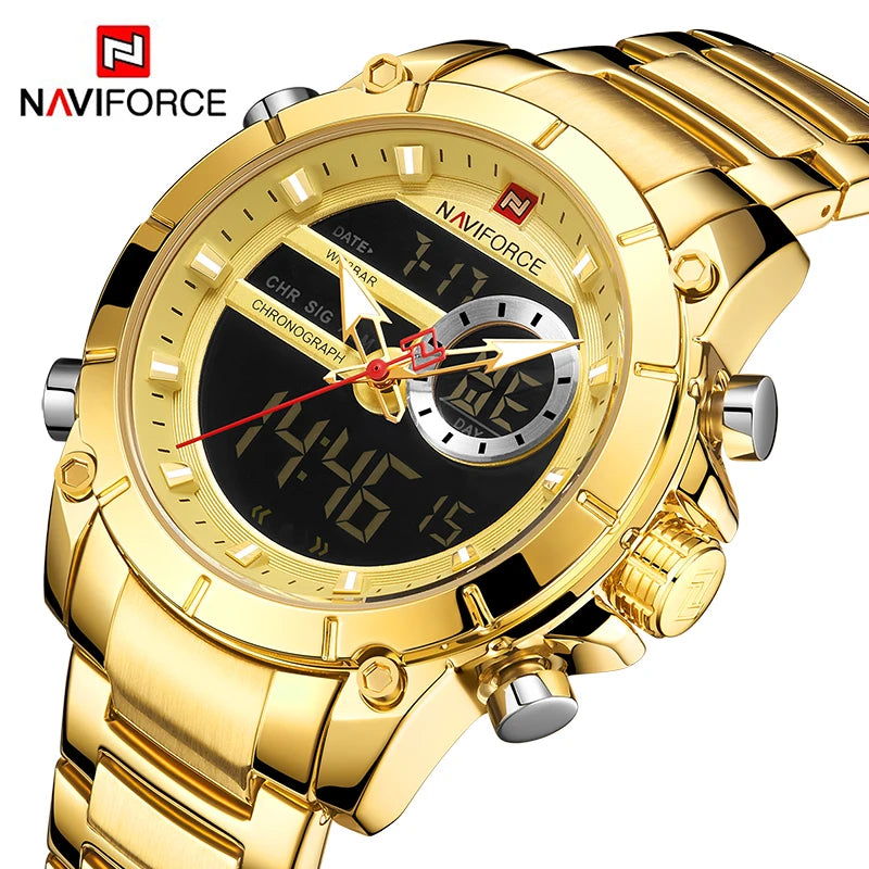 NAVIFORCE Luxury Waterproof Quartz Sport Watch for Men - Smarsty
