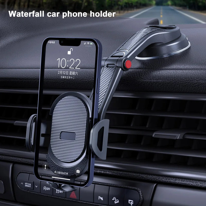 Gravity Car Phone Holder Dashboard Mount One Press Lock - Smarsty