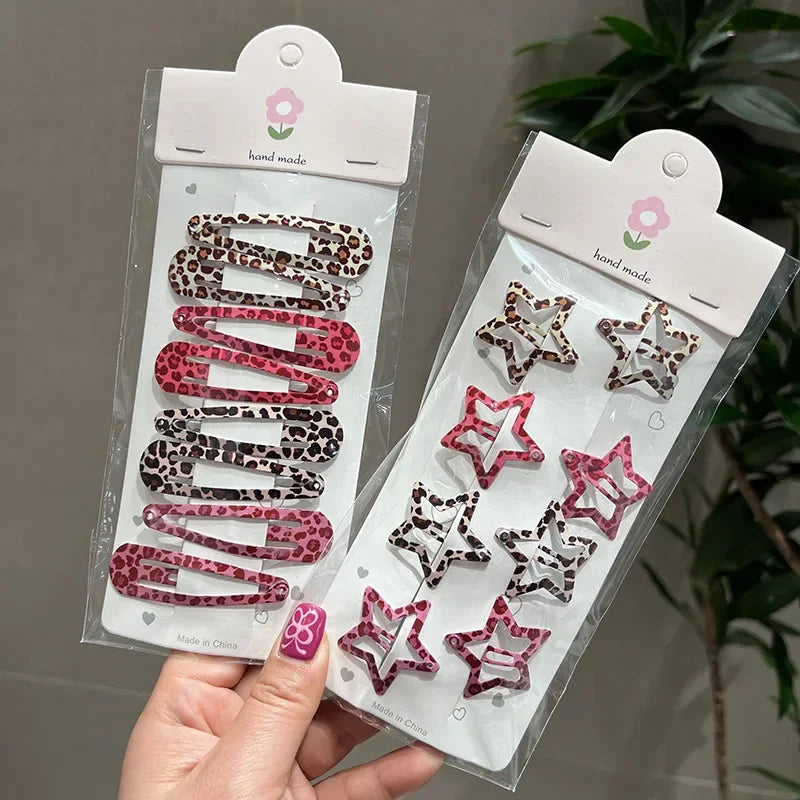 Leopard Print Hair Clips Set for Women - Smarsty