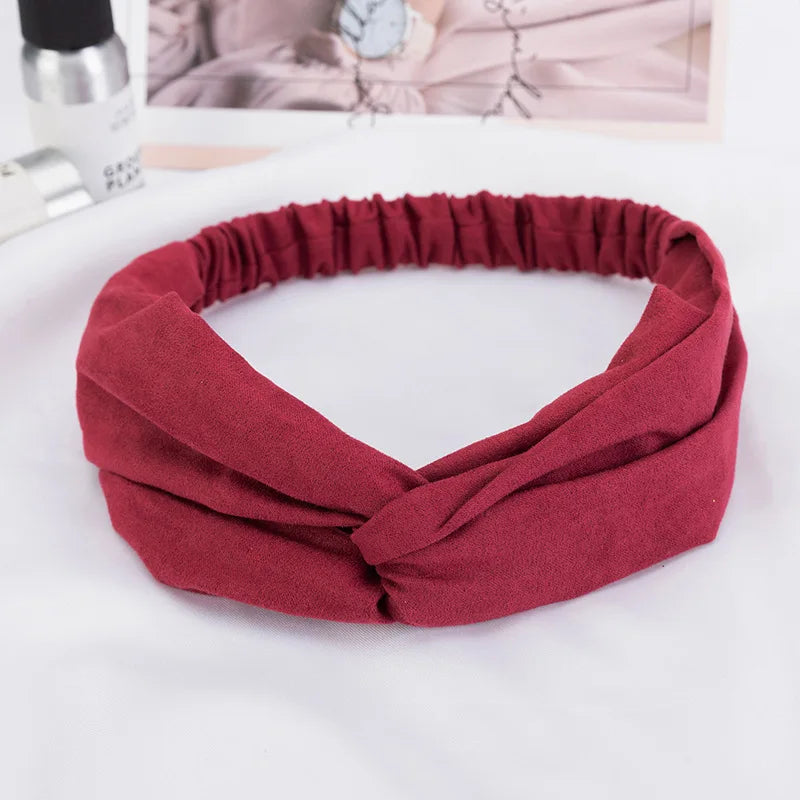 2024 New Design Fashion Women Summer Style Headbands Bohemian Girl Cross Turban Bandage Bandanas Hairbands Hair Accessories - Smarsty