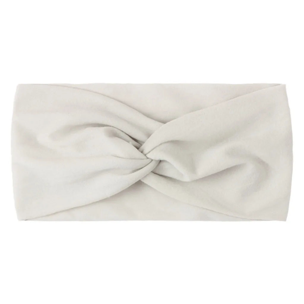 Candy Color Knotted Baby Girl Headband Soft Elastic - Smarsty