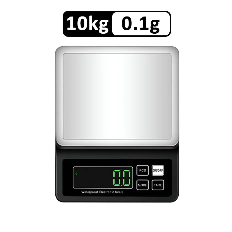 Rechargeable Kitchen Scale IP67 Fully Waterproof Home Kitchen Scale 0.1g/1g High Precision Electronic Balance 3kg/5kg/10kg/15kg