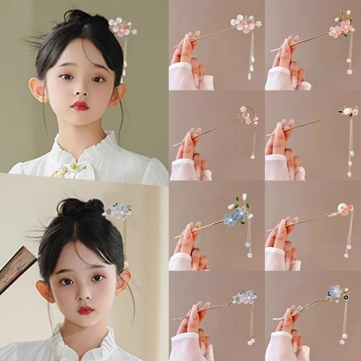 Vintage Chinese Style Flower Hairpin for Women - Smarsty