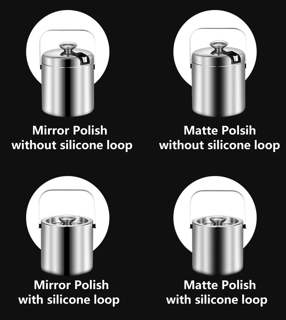 Portable Stainless Steel Ice Bucket for Outdoor Parties - Smarsty