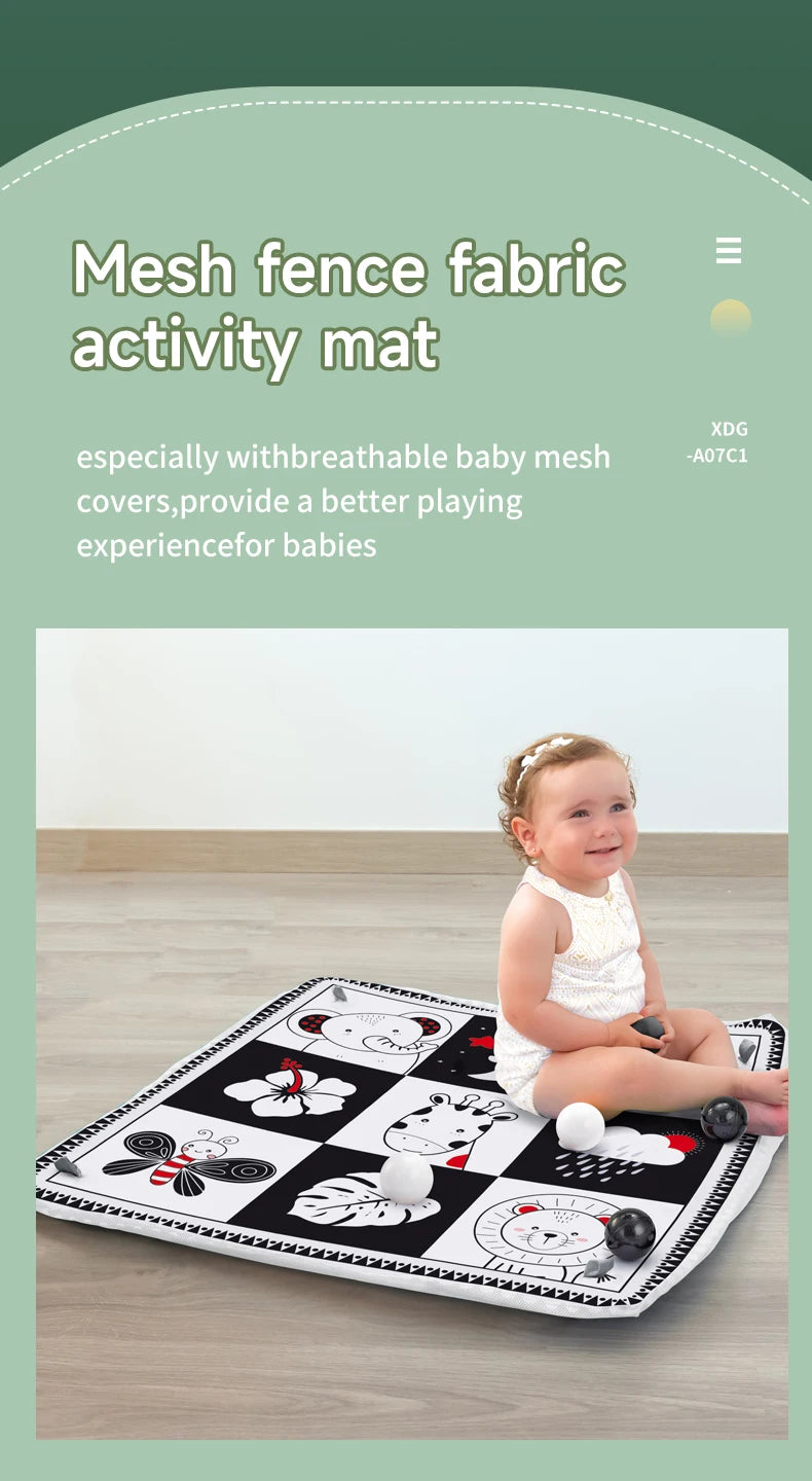 Baby Play Gym Mat With Rack For Tummy Time Crawling - Smarsty