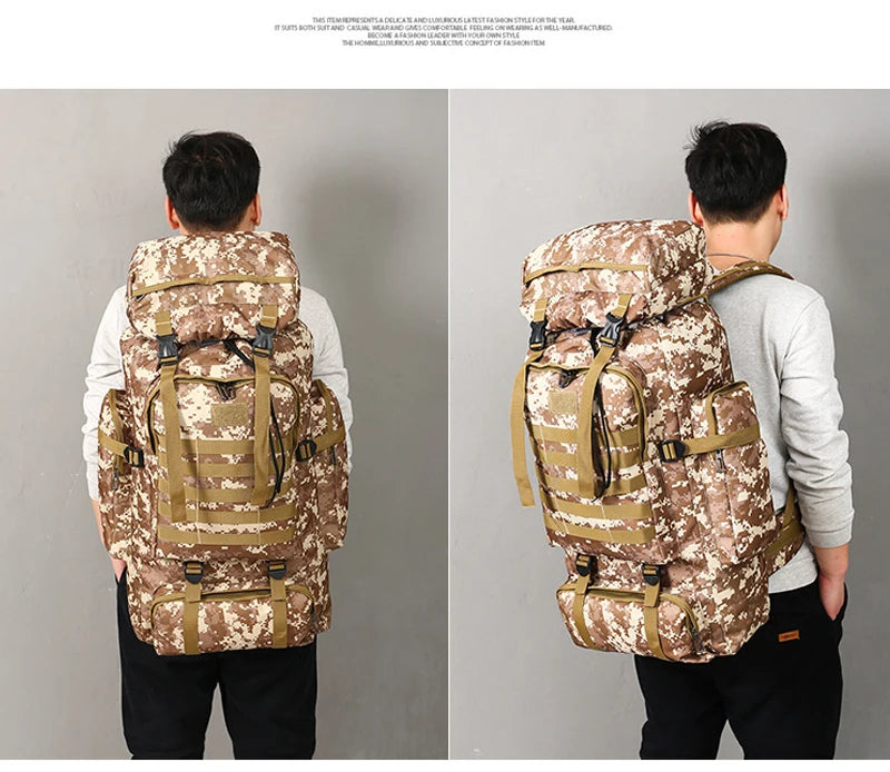 Rilibegan Men Travel Backpack Tactical Climbing Outdoor Hiking Camouflage Multifunctional Bag Men Backpack - Smarsty