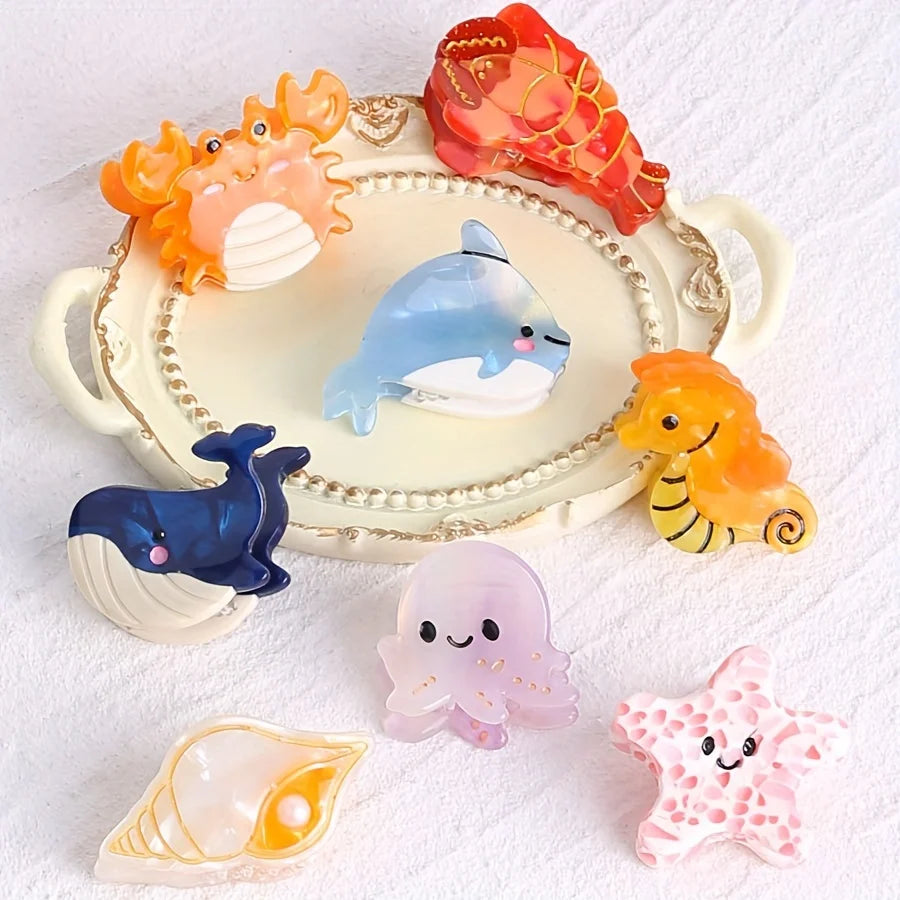 Acetate Ocean Animal Hair Clips for Women - Smarsty