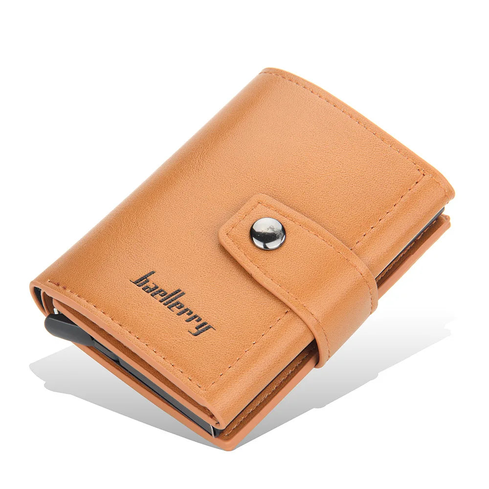 New RFID Men Card Wallets Hasp Small Card Wallets Slim Mini Men's Wallet High Qaulity Card Clip Photo Holder Short Male Purses