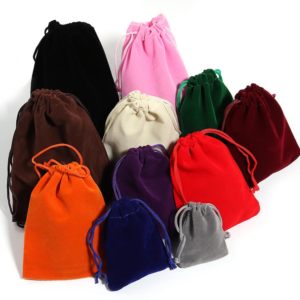 Color Velvet Drawstring Bags for Jewelry Storage - Smarsty
