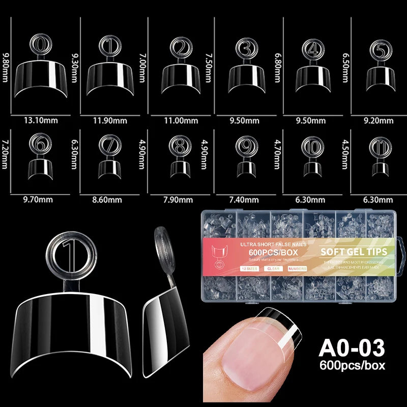 Luxury Soft Gel False Nail Tips for Elegant Manicure - Smarsty
