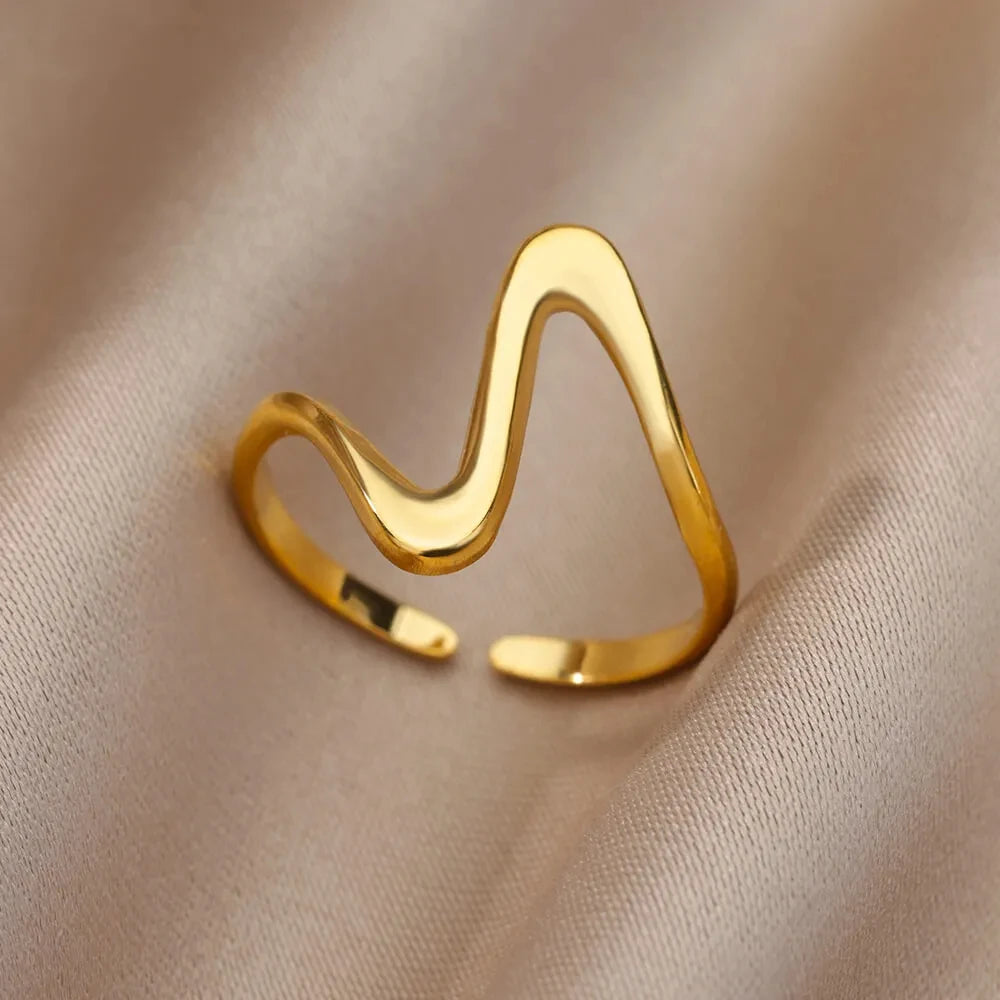 Luxury Gold 316L Stainless Steel Rings for Women - Smarsty