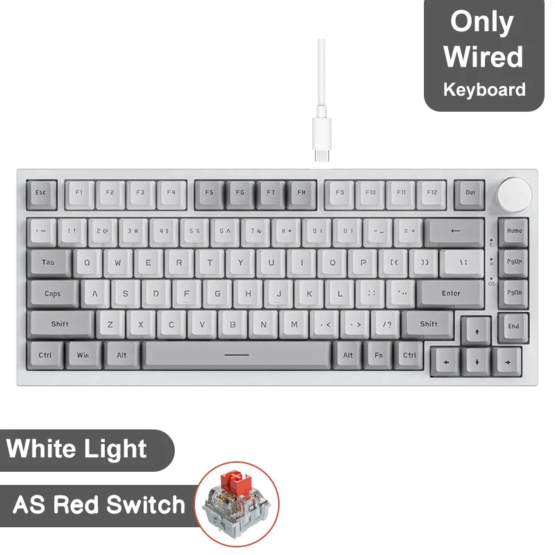 Gaming Mechanical Keyboard 82 Key 75 Percent Dual Mode