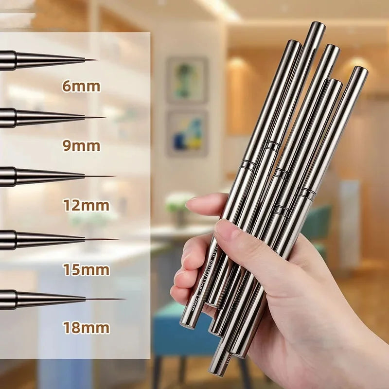 5PCS Nail Art Liner Brushes for Precision Manicure Designs - Smarsty