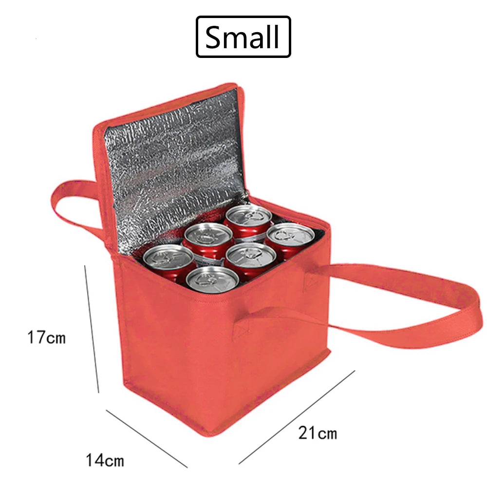 Portable Lunch Cooler Bag Folding Insulation Picnic Ice Pack Food Thermal Bag Drink Carrier Insulated Bags Beer Delivery Bag - Smarsty