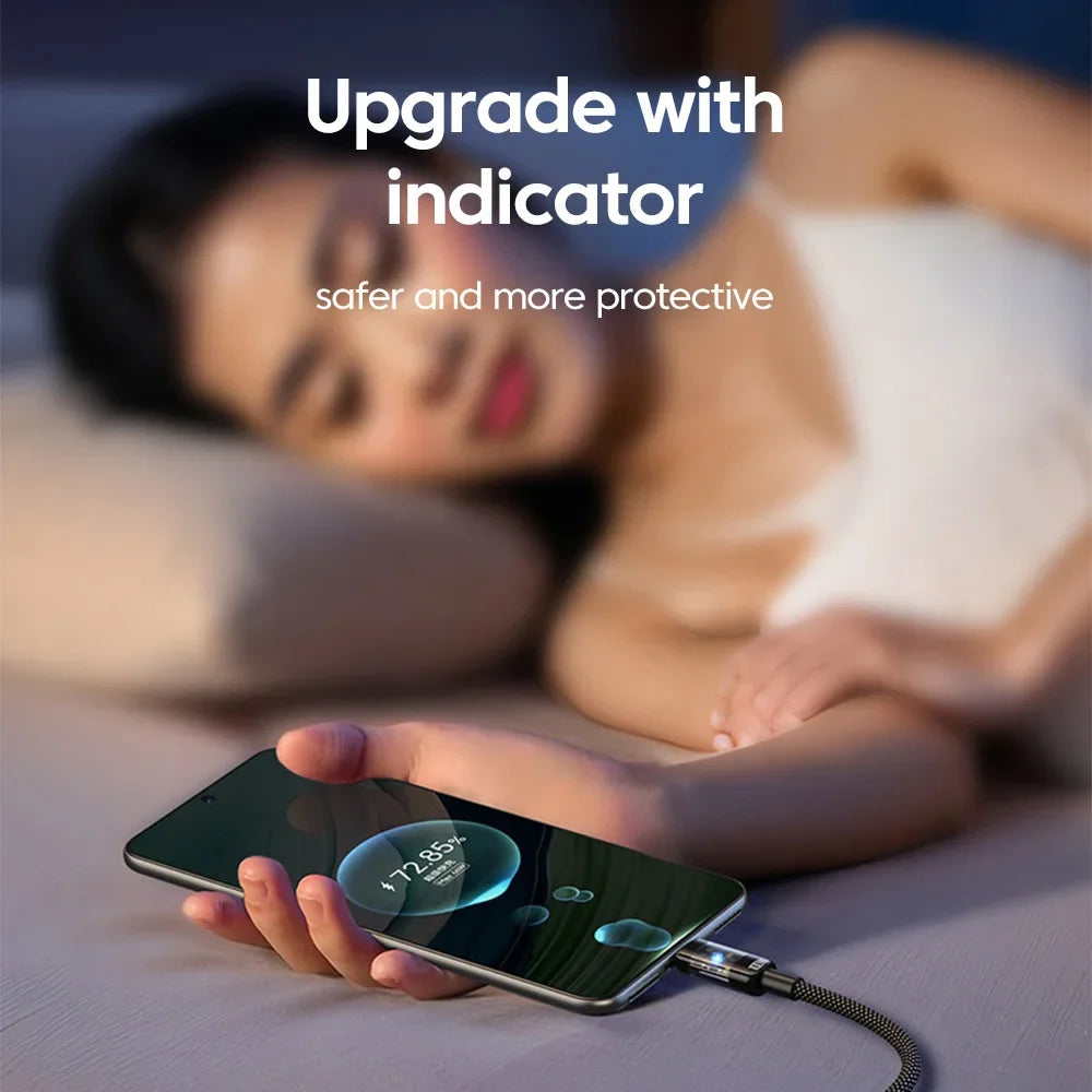 NNBILI USB C Quick Charging Cable 240W Nylon Braided Transparent Type C High-speed Charger Wire for Samsung Huawei Mi Data Line - Smarsty