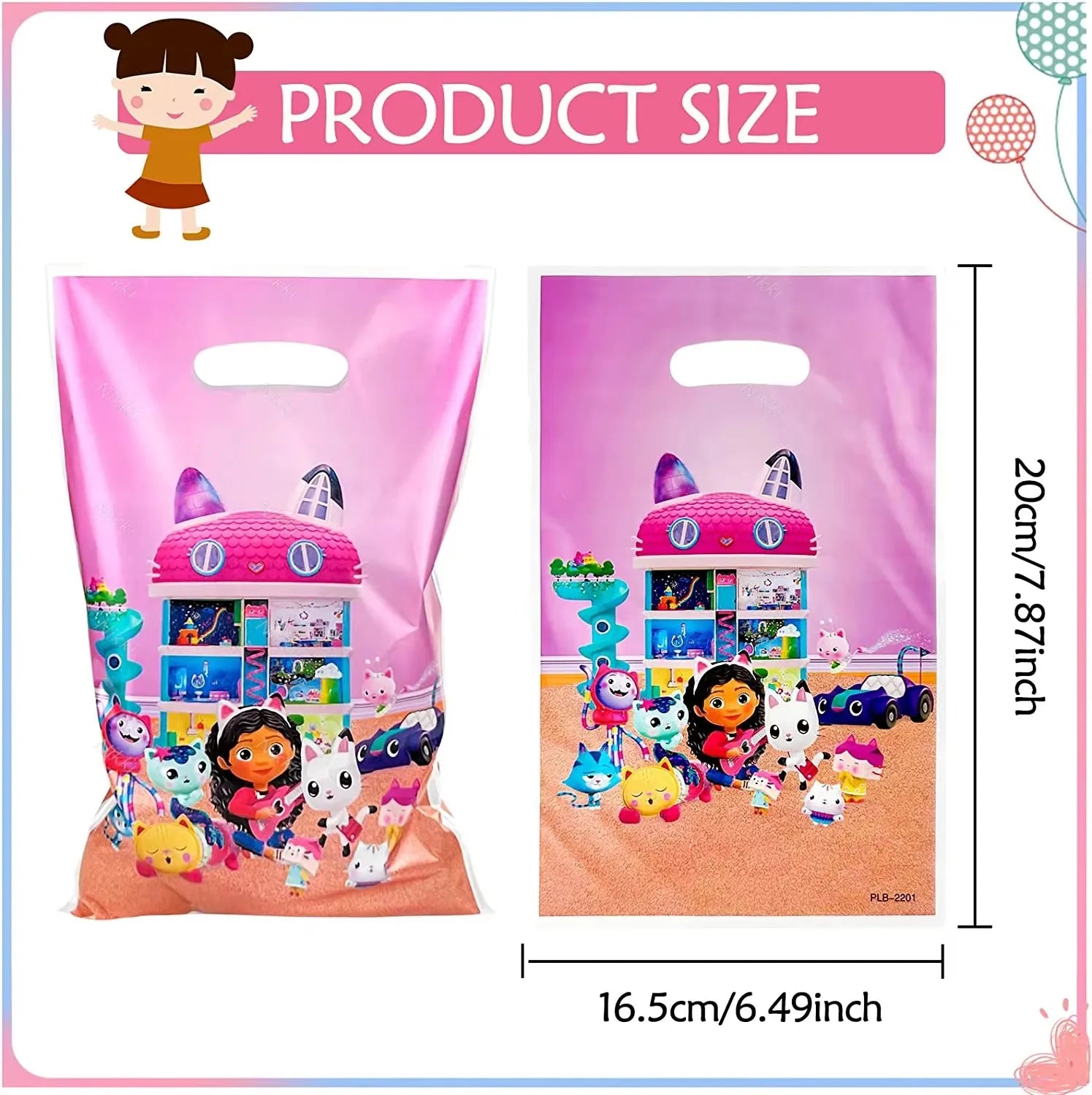 Gabby Dollhouse Birthday Party Favor Bags for Kids - Smarsty