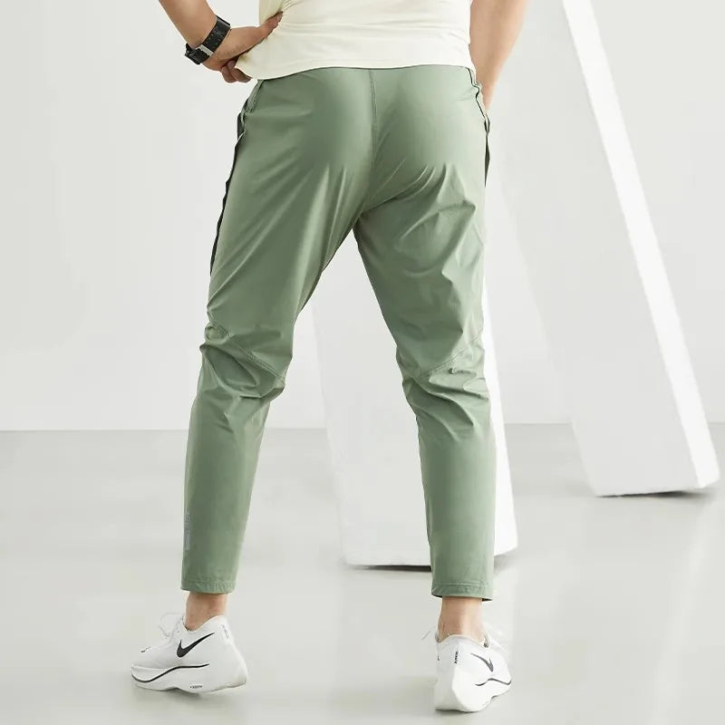 Men's Running Pants Sportswear Jogging Sweatpants Quick Dry Thin Tracksuit Elastic Gym Fitness Trousers Training Sport Pants Men - Smarsty
