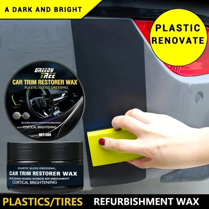 Crystal clear car plastic repair agent - car interior and panel renewal wax coating agent car wax car polishing wax - Smarsty