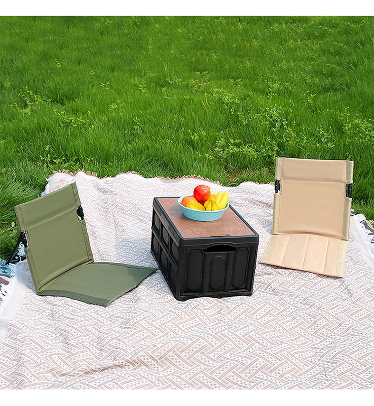 TARKA Camping Single Lazy Chair Park Backrest Relaxing Chairs Lightweight Folding Chairs Outdoor Foldable Beach Picnic Chairs by Smarsty