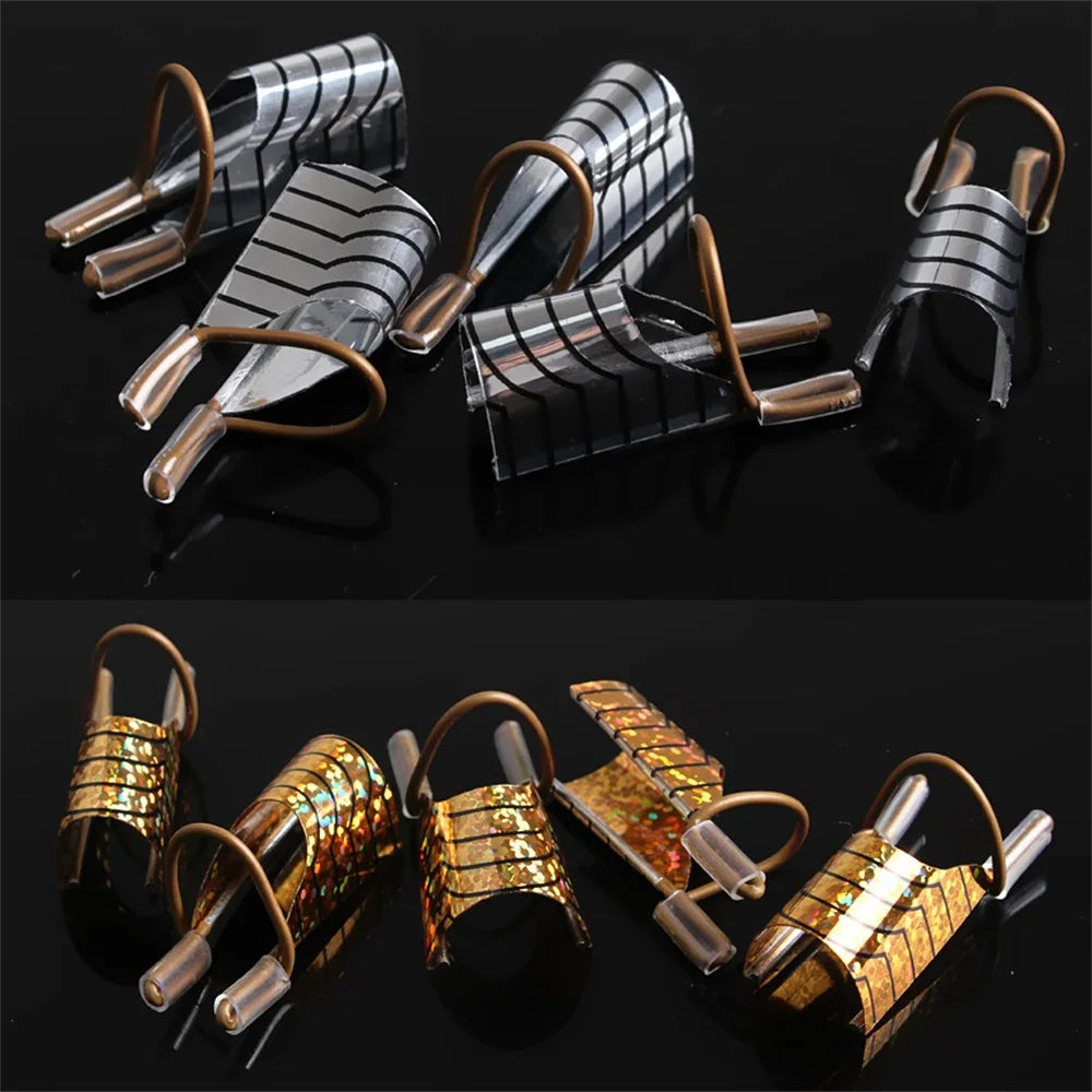 10 Pcs Reusable Aluminum Nail Extension Forms for Manicure - Smarsty
