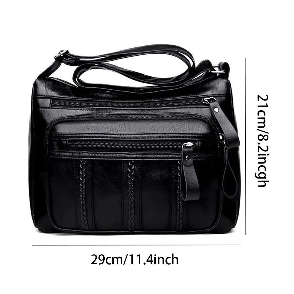 PU Leather Crossbody Bag With Adjustable Strap For Women - Smarsty