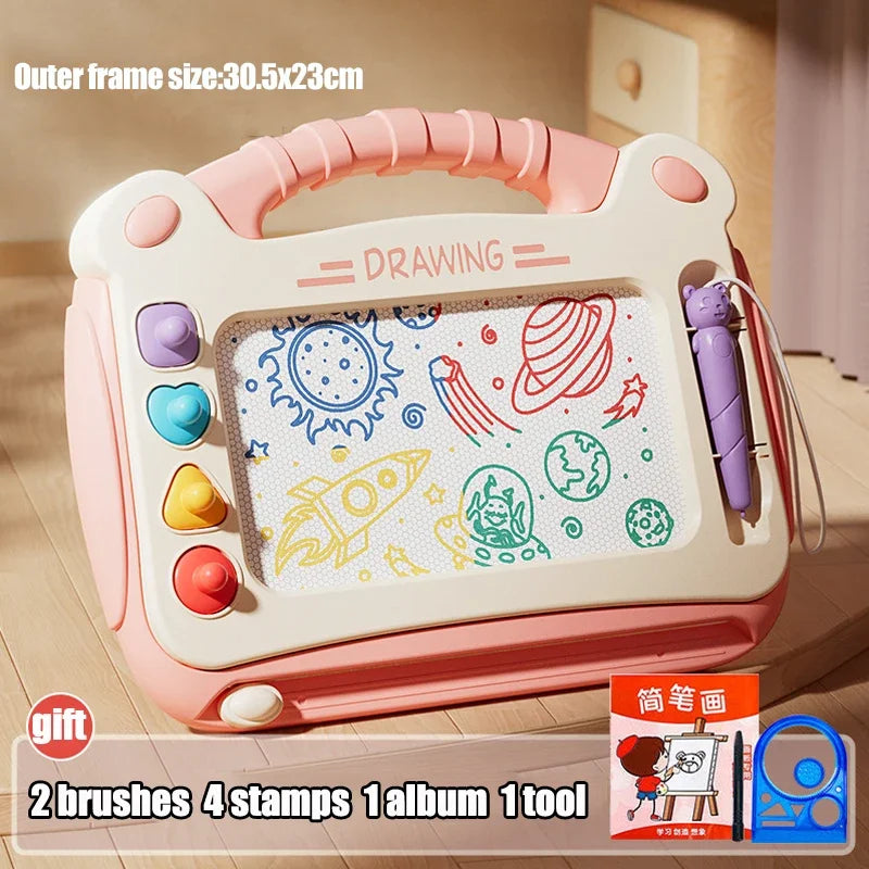 Children Cartoon Drawing Board Baby Puzzle Magnetic Writing Board Toy Graffiti Magnetic Drawing Board Montessori Toy for Kids - Smarsty