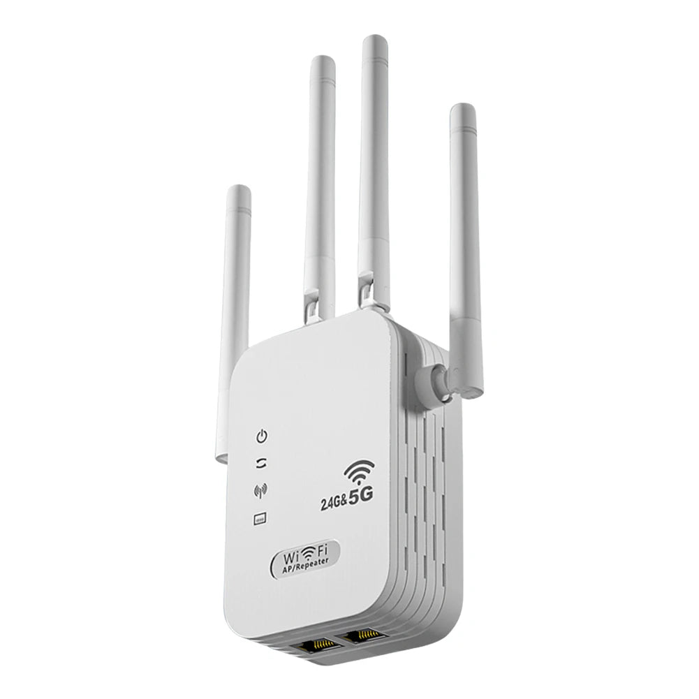 Dual-Band 2.4G 5G WiFi Repeater Signal Booster WiFi Extender 802.11bgn Gigabit Router with WPS EU/US Plug Type WiFi Amplifier - Smarsty