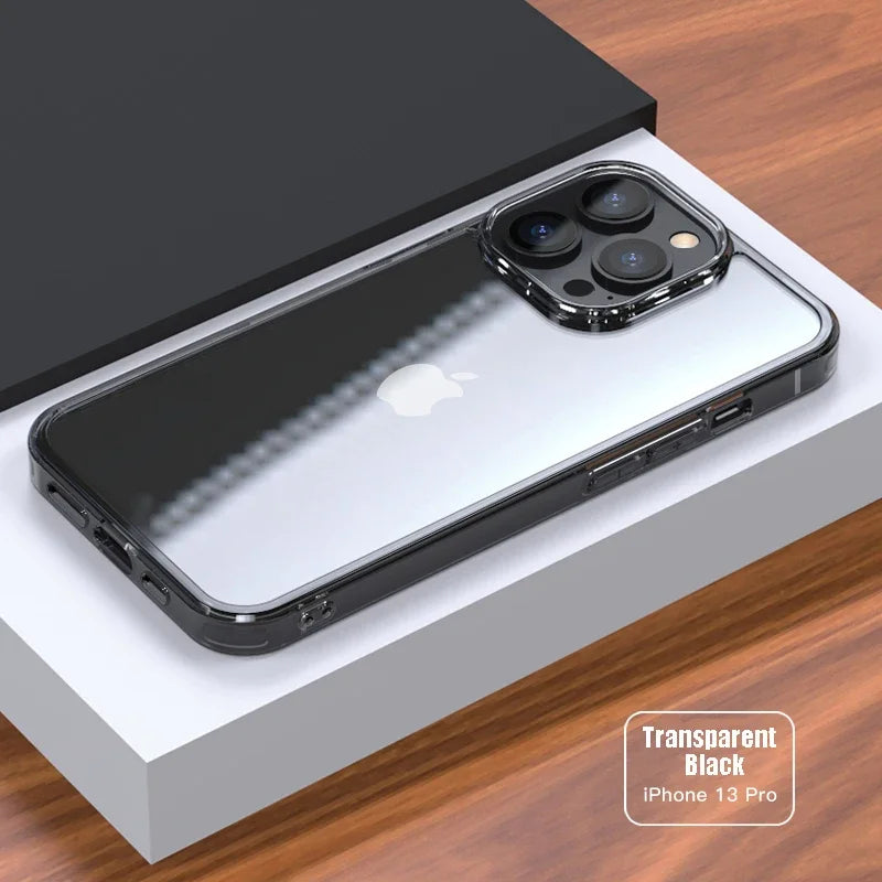 Luxury Tempered Glass Clear Case For iPhone 16 15 14 12 13 Mini 11 Pro XS Max X XR 15 7 8 16Plus SE Transparent Hard Case Fundas by Smarsty