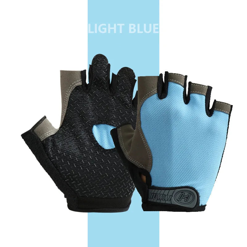 Breathable Anti Slip Fingerless Cycling Gloves for Men Women - Smarsty