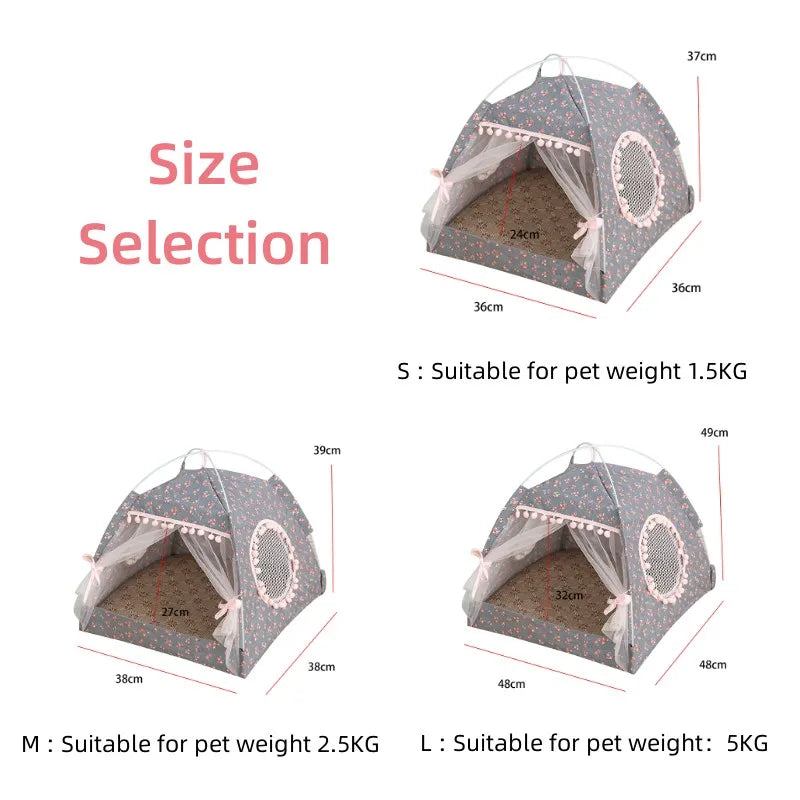 Cute Foldable Cat Bed Tent for Cozy Comfort - Smarsty