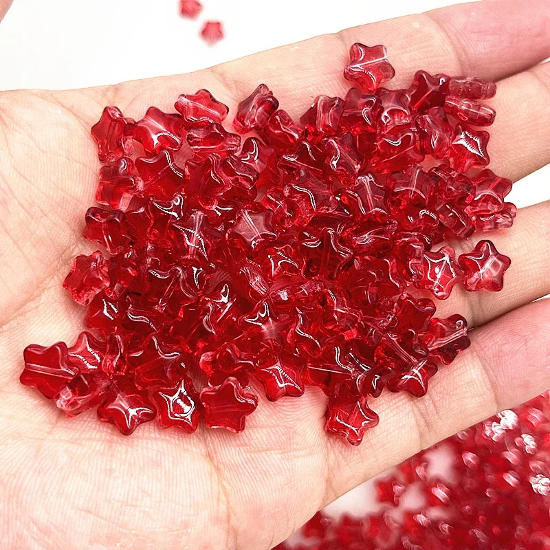 8mm Star Matte Glass Beads for Jewelry Making - Smarsty