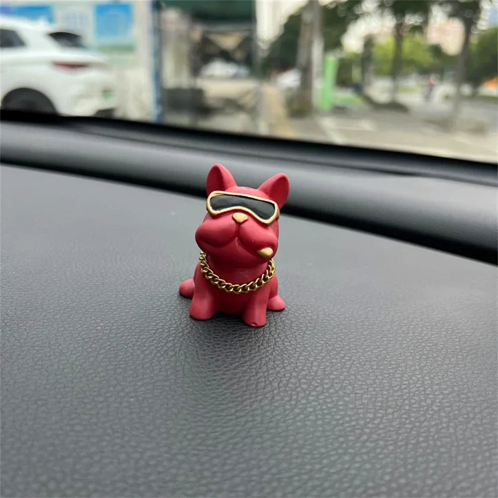 Wear Resistant Bulldog Resin Car Dashboard Ornament - Smarsty