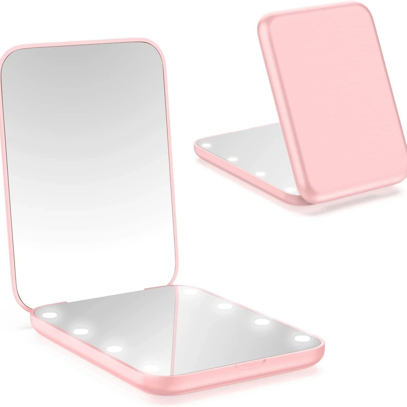 LED Compact Mirror 1X/2X Magnification for Travel - Smarsty