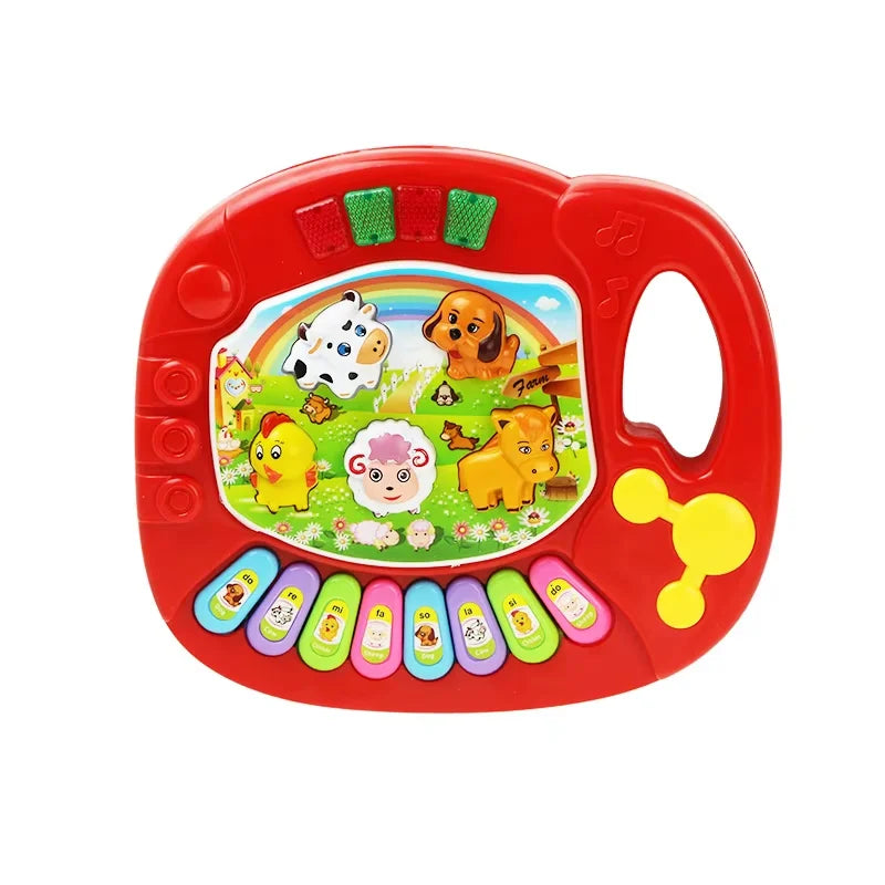Kids Cartoon Piano Keyboard Game with Animal Sounds Flashing Light Music Baby Instrument Music Toys Educational Toys Kids Gifts by Smarsty