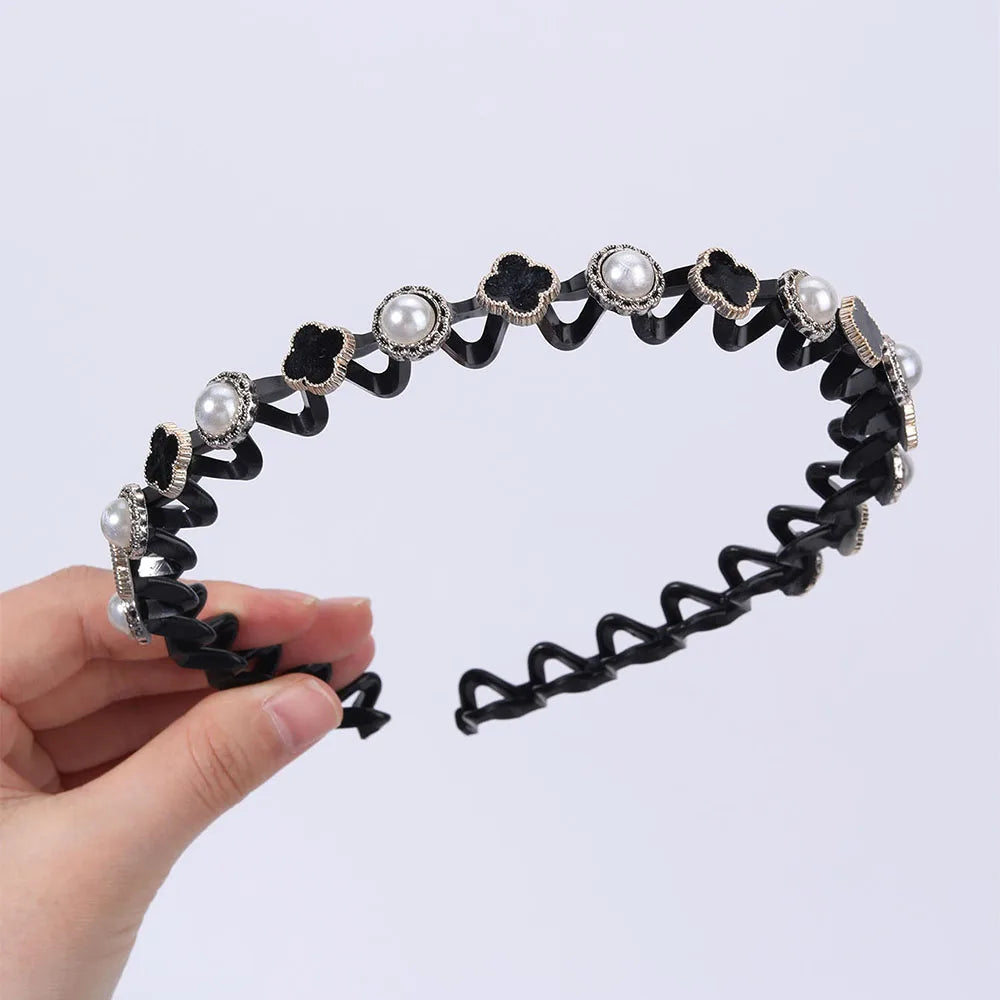 Non Slip Rhinestone Headbands With Secure Wave Grip - Smarsty
