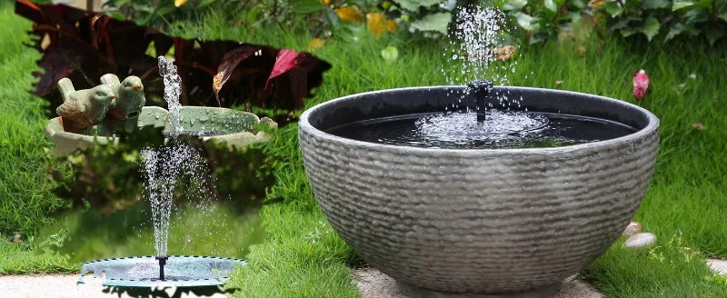 Outdoor Solar Fountain Pump Kit with 6 Nozzles - Smarsty