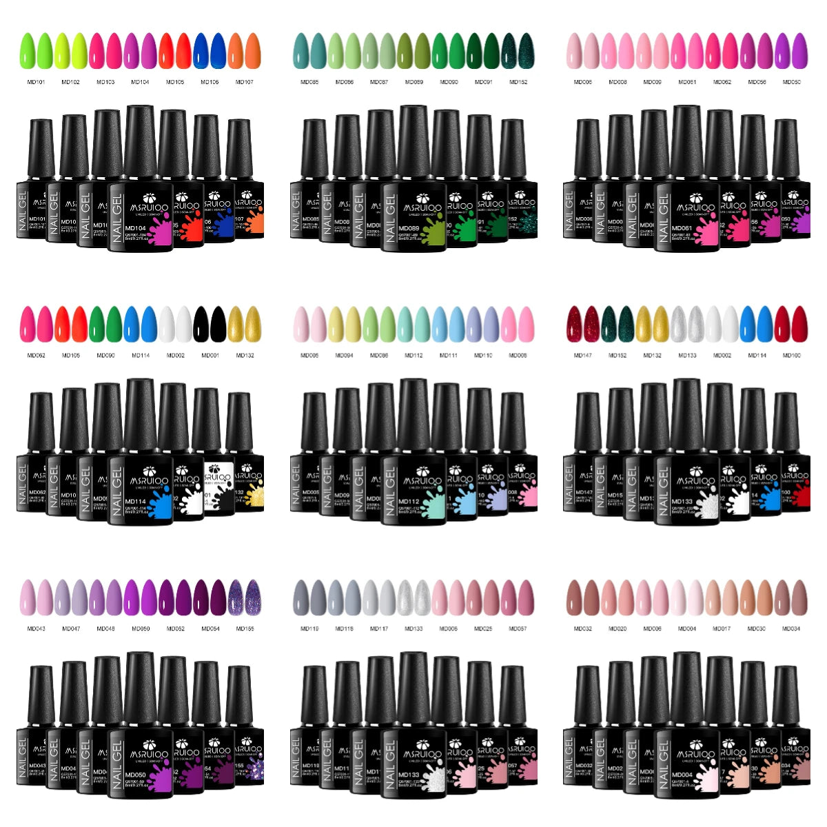 7 Piece Long Lasting Nail Gel Polish Set - Smarsty