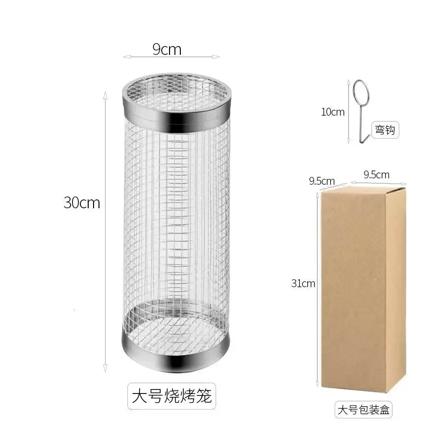 Stainless Steel Barbecue Grill Cage for Easy Smoking - Smarsty