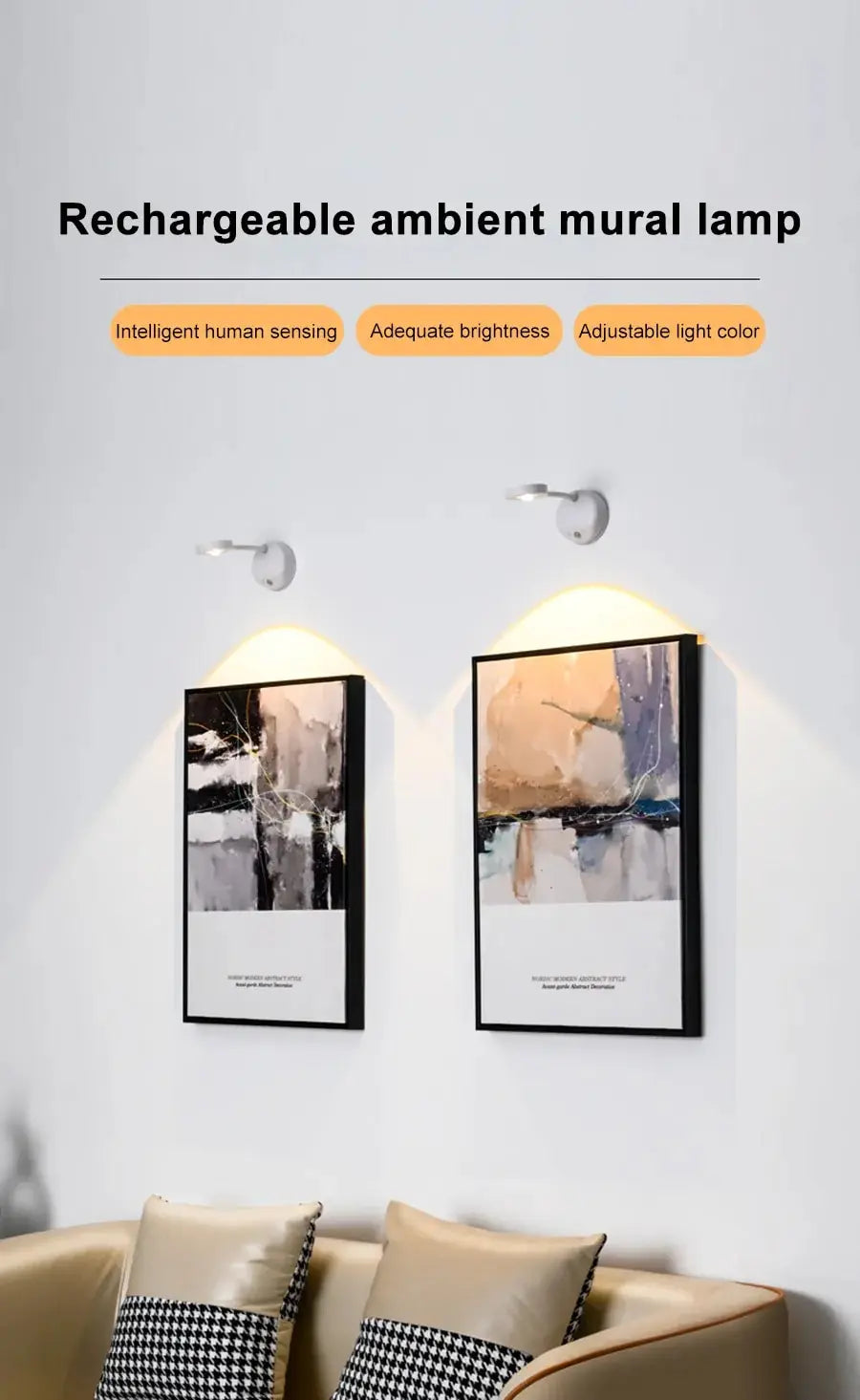 Wireless LED Motion Sensor Night Light for Home - Smarsty