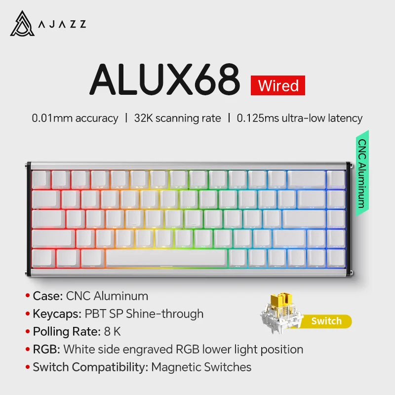 Magnetic Switch 60 Percent Mechanical Keyboard For Gaming
