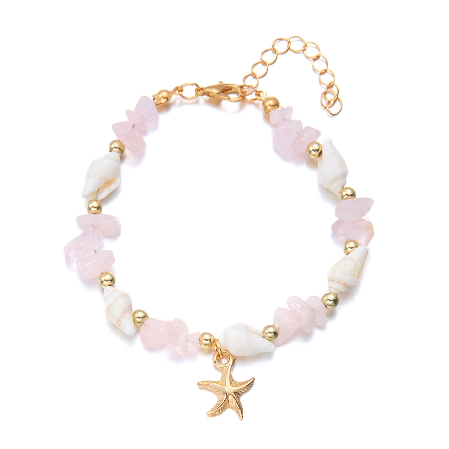 Bohemian Starfish Pendant Beaded Bracelet for Women - Smarsty